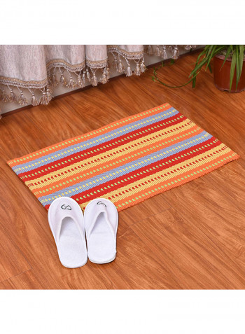 Classic Striped Pattern Anti-Skid Floor Mat Multicolour 90 x 150centimeter