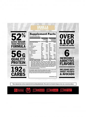Mass Weight Gainer Protein Powder - Vanilla Ice Cream