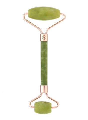 Jade Facial Roller Green/Rose Gold