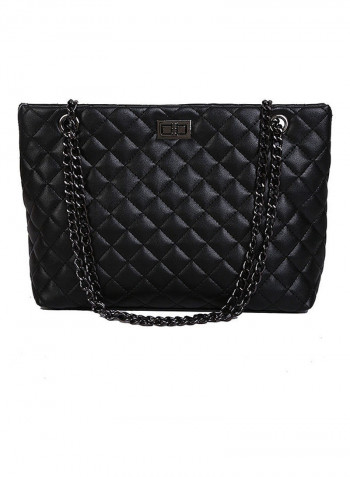Elegant Casual Chain Bag Black