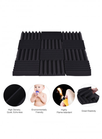 12-Piece Studio Acoustic Foam Sponge