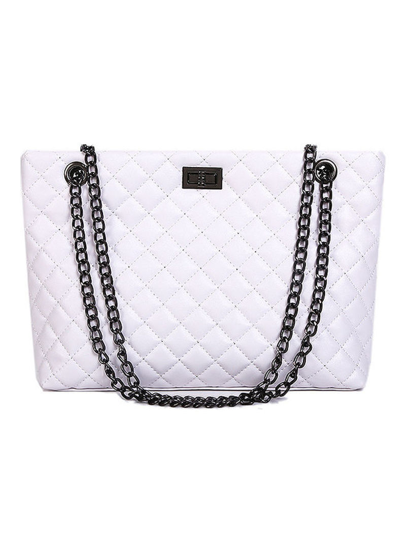 Elegant Casual Chain Bag White