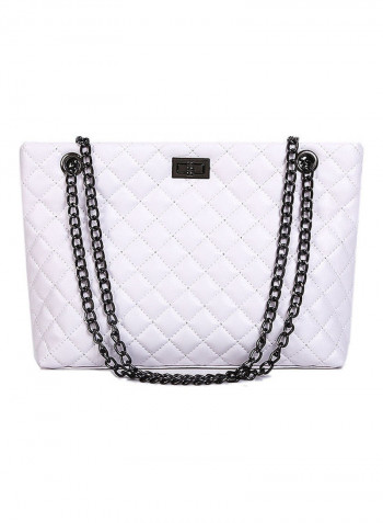 Elegant Casual Chain Bag White