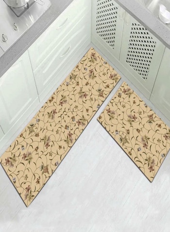 1-Piece Flower Pattern Fresh Pastoral Style Mat Multicolour 50x160cm