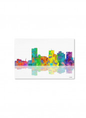 Philadelphia Skyline Iv Framed Wall Art multicolour 16 x 20inch