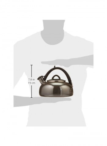 Porcelain Tea Kettle Graphite Grey 8.5x8.6x7.9inch