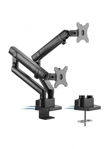 Dual Monitors Aluminum Slim Mechanical Spring Monitor Arm Black LDT20-C024U