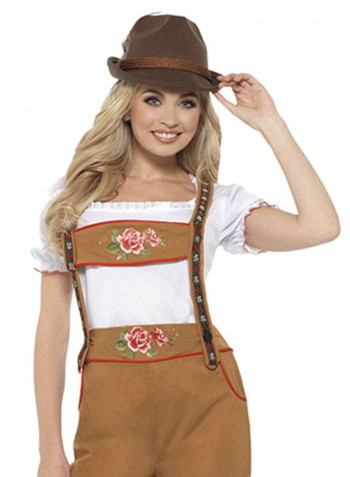 2-Piece Sexy Bavarian Beer Girl Costume Set S