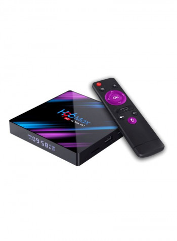 H96 Max Smart 4K Android TV Box With Remote Control LU-V6139UK Black