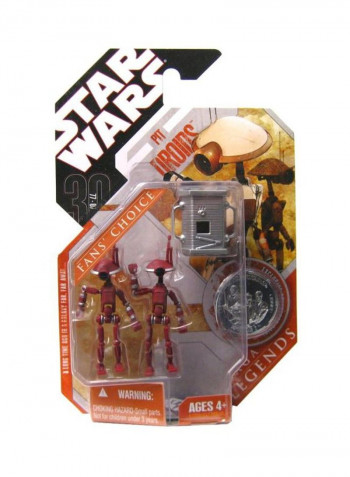 Saga Legends Pit Droids With Coin Action Figure