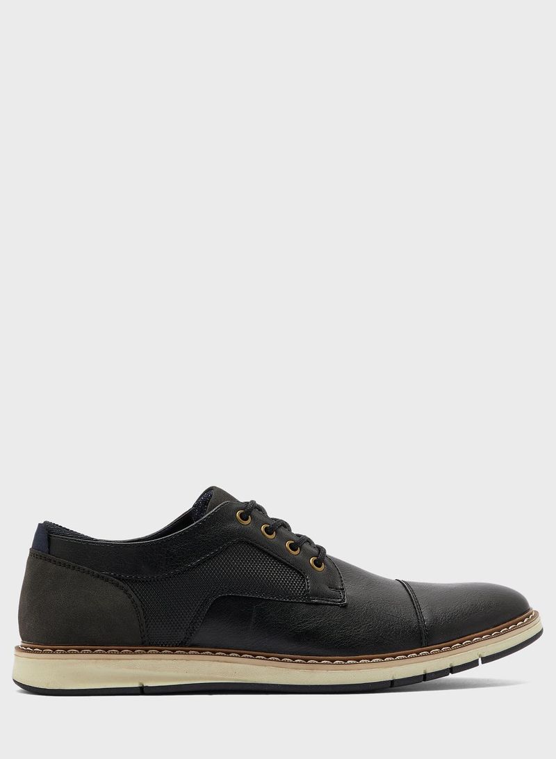 Lace-Up Casual Formal Shoes Black