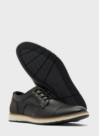 Lace-Up Casual Formal Shoes Black