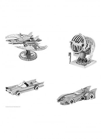 Set Of 4 Batman Stainless Steel Model Kits 7x5x1بوصة