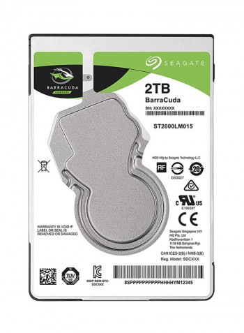 BarraCuda Slim Internal Hard Drive 2TB Black