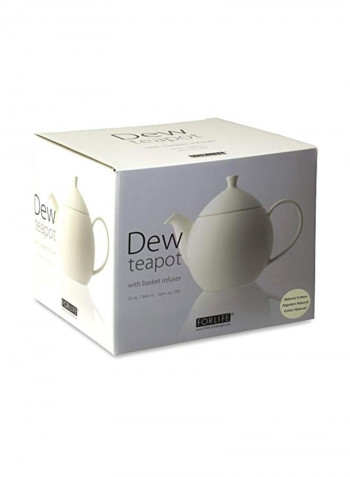 Dew Teapot With Basket Infuser Minty Aqua