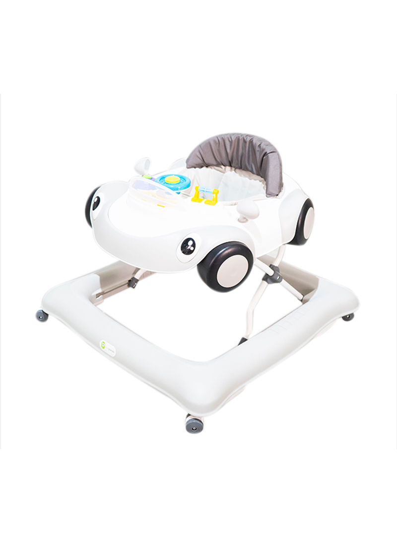 Lil’ Go Kart Baby Walker, Car Themed With Musical Activity Center 6M-36M, Silver