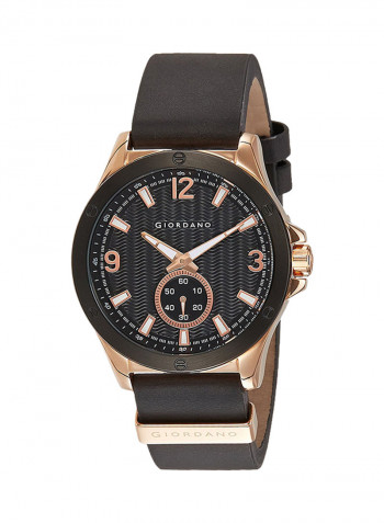 Men's Leather Analog Watch 1765-01