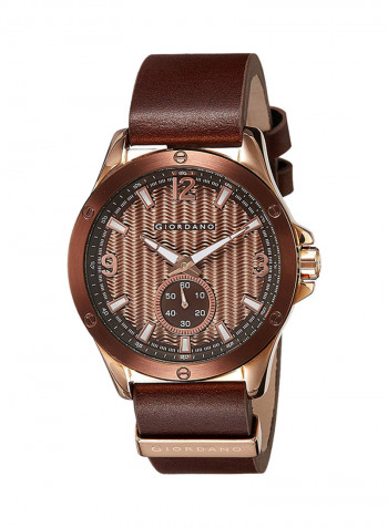 Men's Leather Analog Watch 1765-05