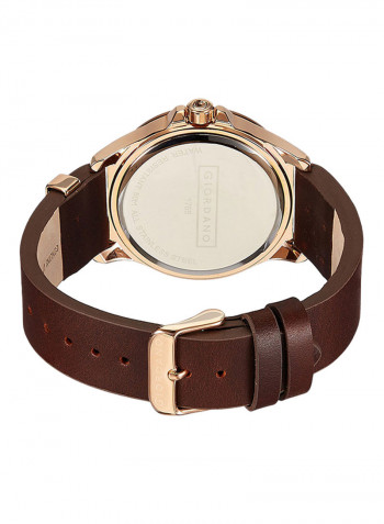 Men's Leather Analog Watch 1765-05
