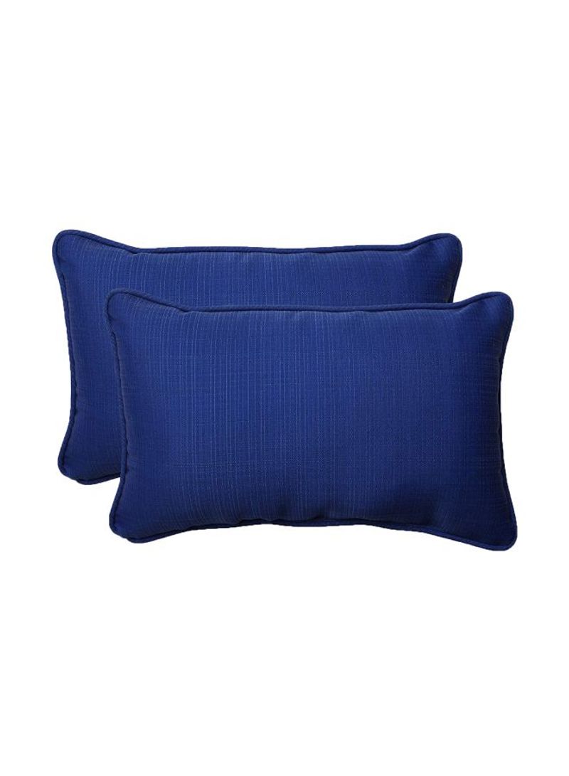 2-Piece Throw Pillow Set Blue 18.5x11.5x5inch