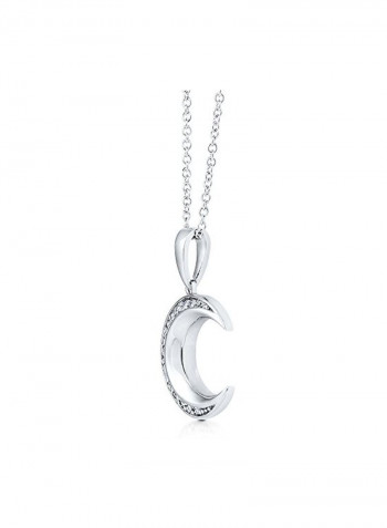 925 Sterling Silver With Cubic Zirconia Pendant Necklace