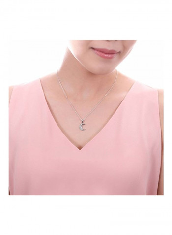 925 Sterling Silver With Cubic Zirconia Pendant Necklace