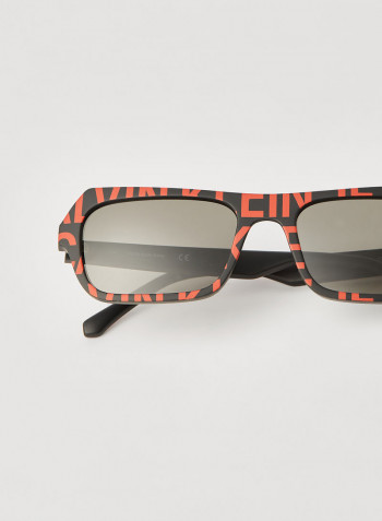 Full Rim Injected Modified Rectangle Sunglasses - Lens Size: 54 mm