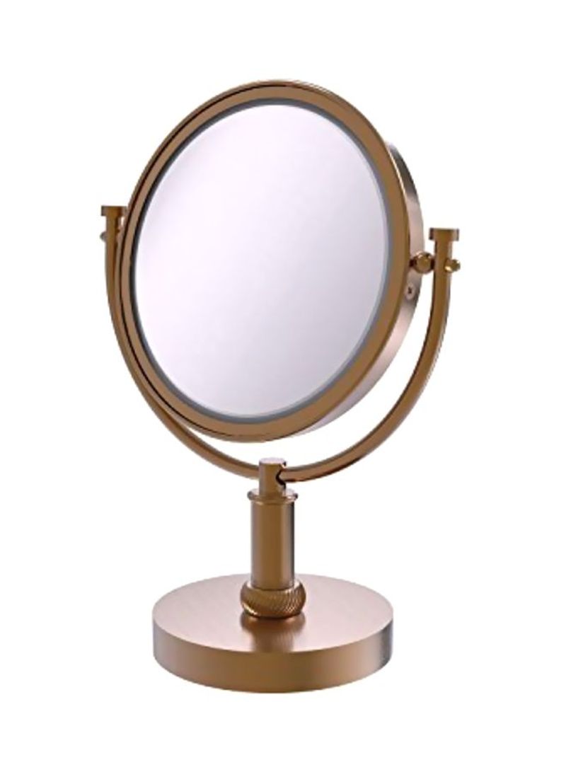 Vanity Top 2X Magnification Mirror Bronze/Clear 8inch