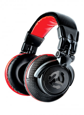 Wave Carbon High Quality Headphones Black/Red