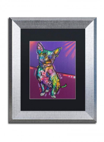 Drummer Silver Framed Wall Art Multicolour 11 x 14inch