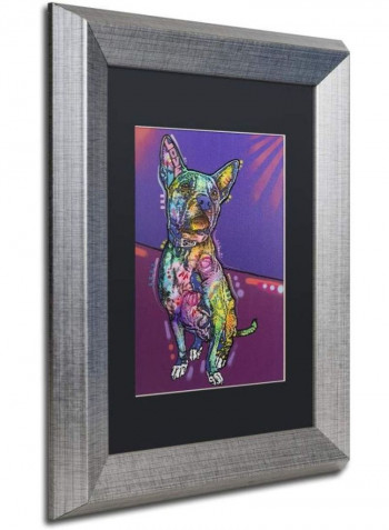 Drummer Silver Framed Wall Art Multicolour 11 x 14inch