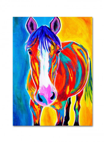 Pink Sunset Animal Print Wooden Framed Wall Art multicolour 11 x 14inch