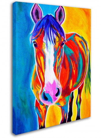 Pink Sunset Animal Print Wooden Framed Wall Art multicolour 11 x 14inch