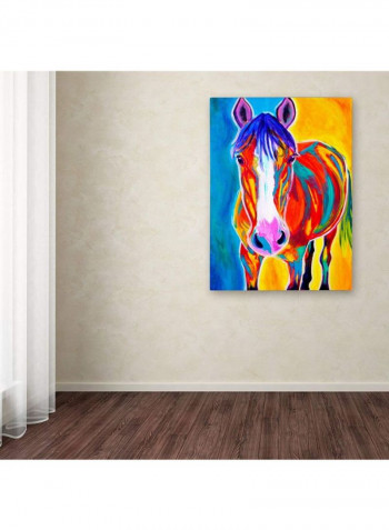 Pink Sunset Animal Print Wooden Framed Wall Art multicolour 11 x 14inch