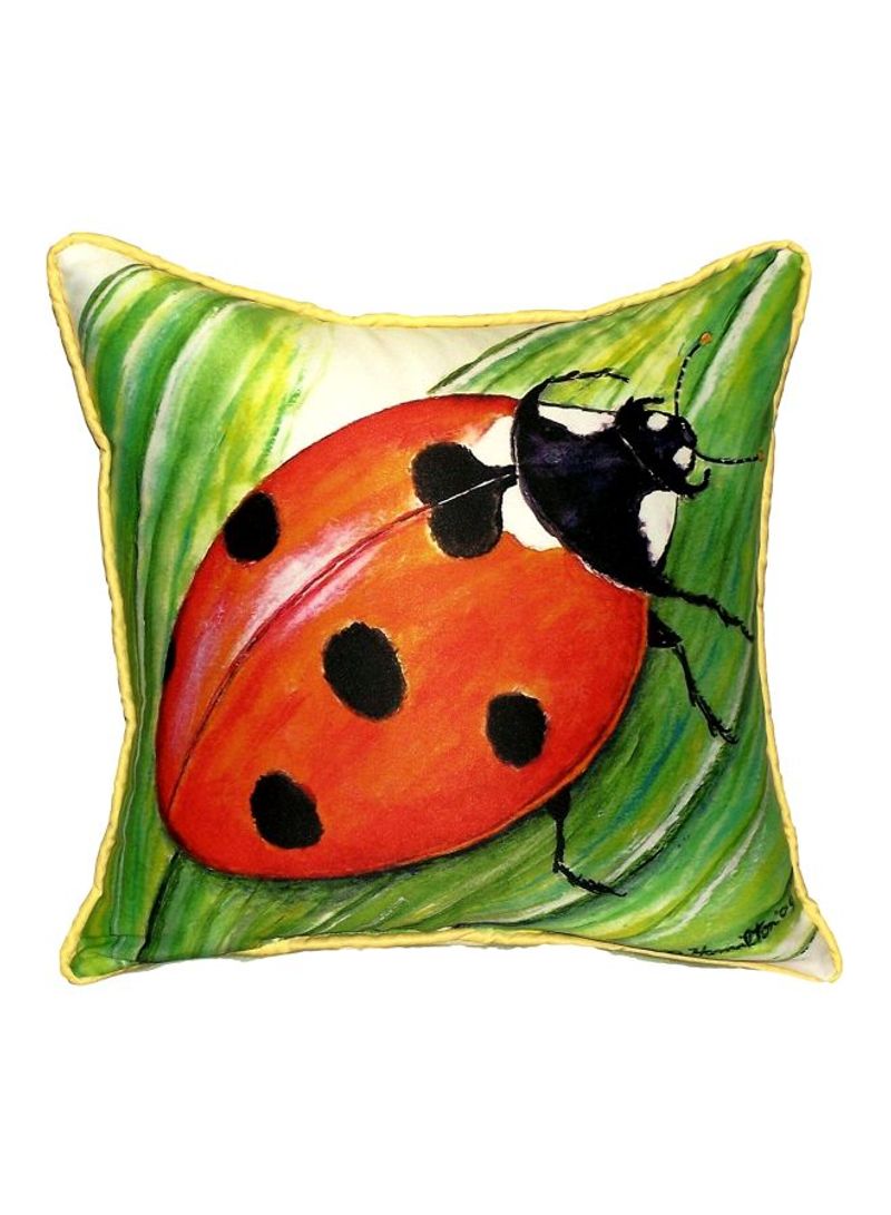 Printed Throw Pillow Green/Red/Black 18x18inch