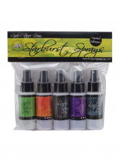 5-Piece Starburst Spray Bottle Set Green/Orange/Black