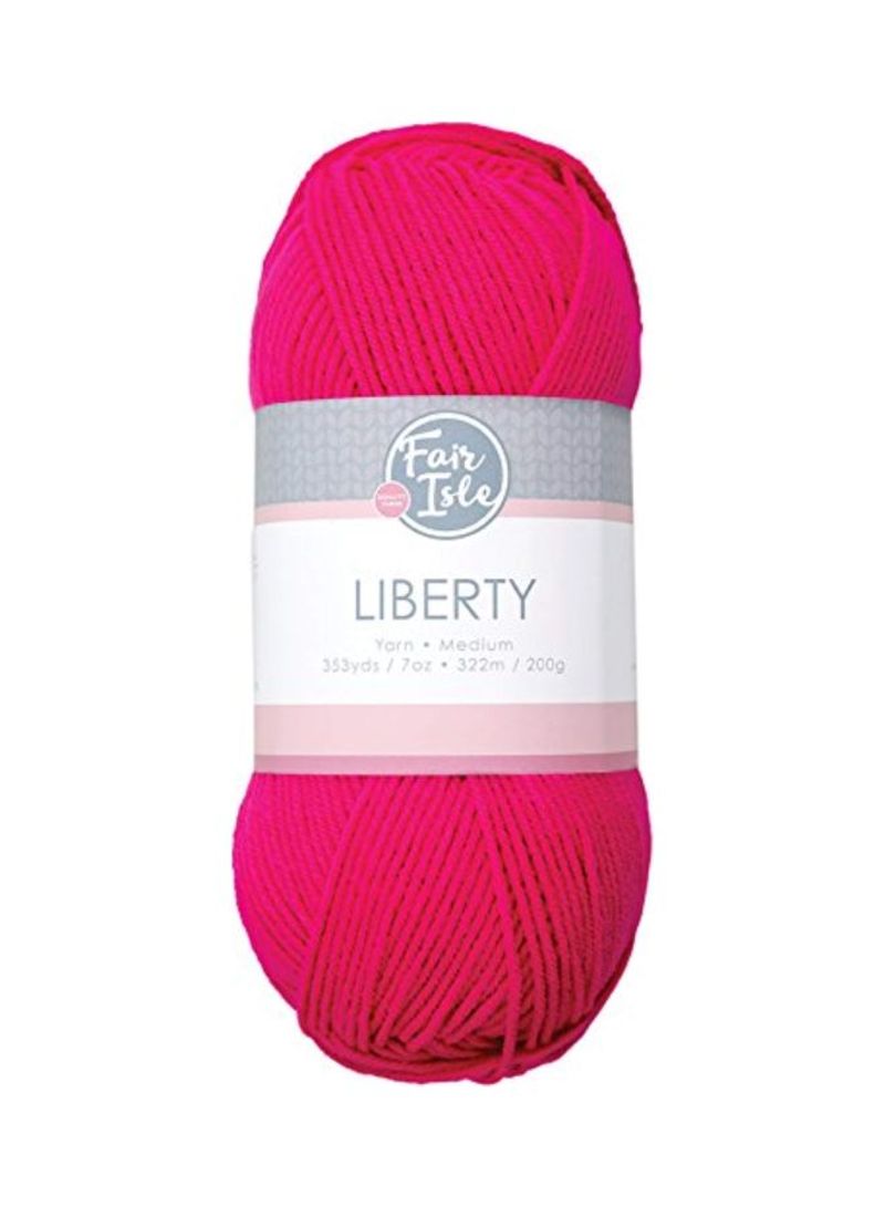 Liberty Acrylic Yarn Pink Shock 353yard