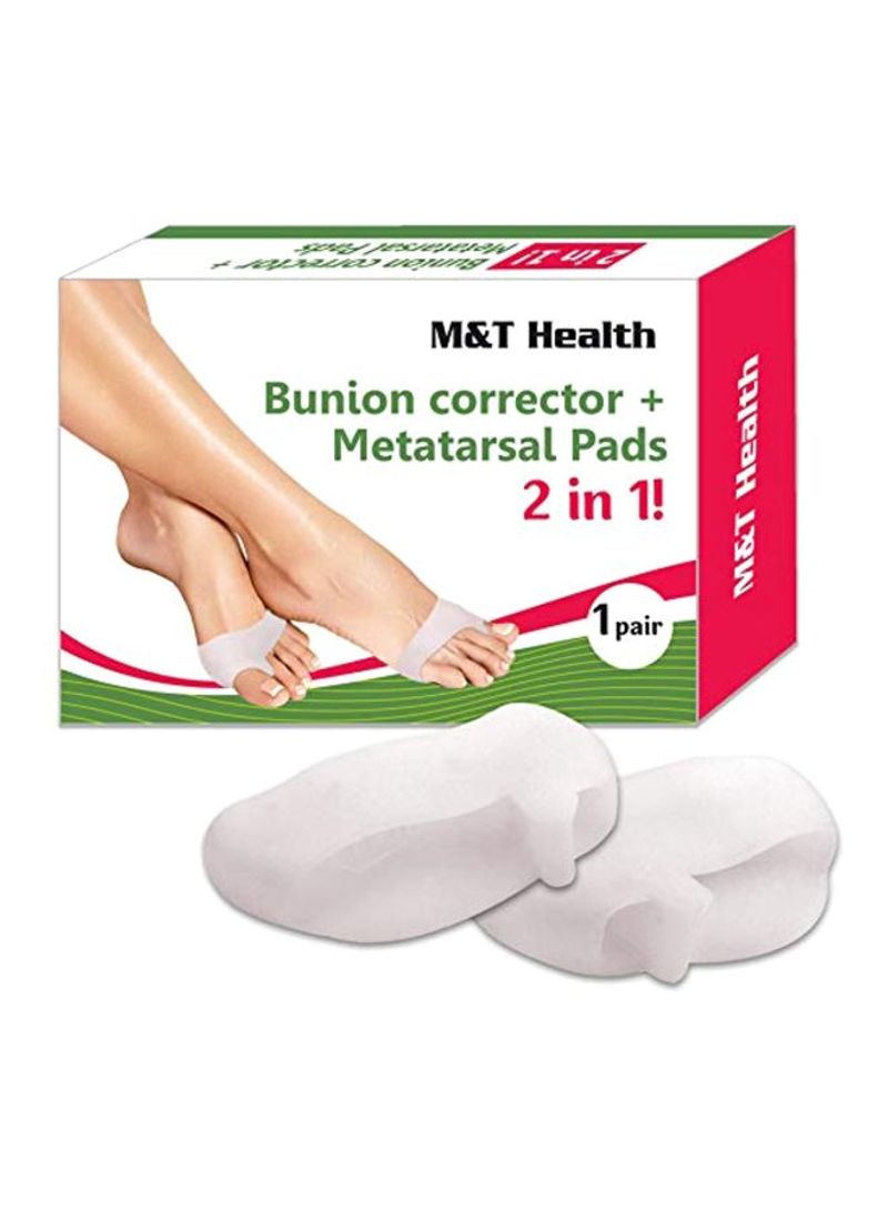 2-In-1 Bunion Corrector And Metatarsal Pads