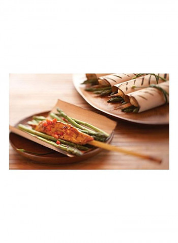 6-Piece Maple Grilling Paper Set Brown 6x9inch