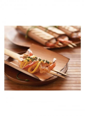 6-Piece Maple Grilling Paper Set Brown 6x9inch