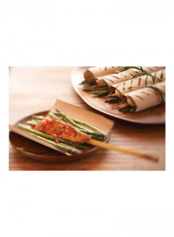 6-Piece Maple Grilling Paper Set Brown 6x9inch