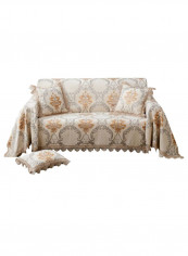 Anti-Dust Flower Printed Sofa Slipcover Beige/Grey/Brown