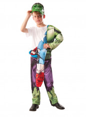 2-In-1 Deluxe Hulk To Captain America Costume 620023_M 128سنتيمتر
