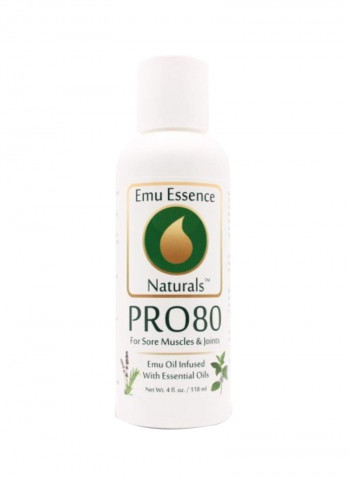 PRO80 Emu Oil Infused With Essential Oils 4ounce