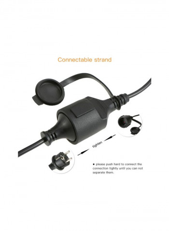 10-Piece LED Filament Lamp Socket Holder With 2 Spare Bulb Black