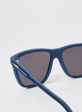 Men's Full Rimmed Modified Rectangular Frame Sunglasses - Lens Size: 57 mm