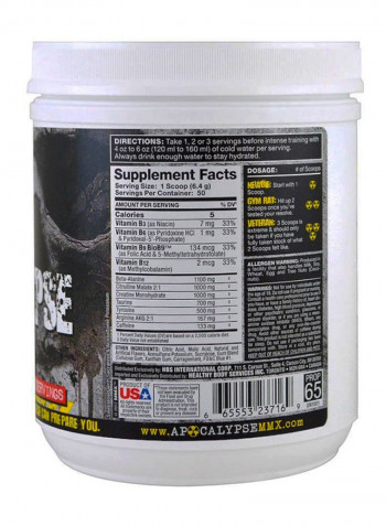 Blue Wraithberry Pre-Workout Apocalypse