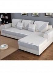 Modern Patchwork Sofa Slipcover Grey/White reviews Modern Patchwork Sofa Slipcover Grey/White