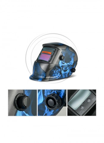 Solar Power Auto Darkening Welding Helmet Black/Blue 33.5x23.9x24.6centimeter