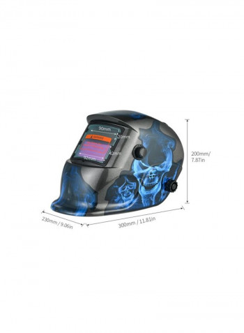 Solar Power Auto Darkening Welding Helmet Black/Blue 33.5x23.9x24.6centimeter